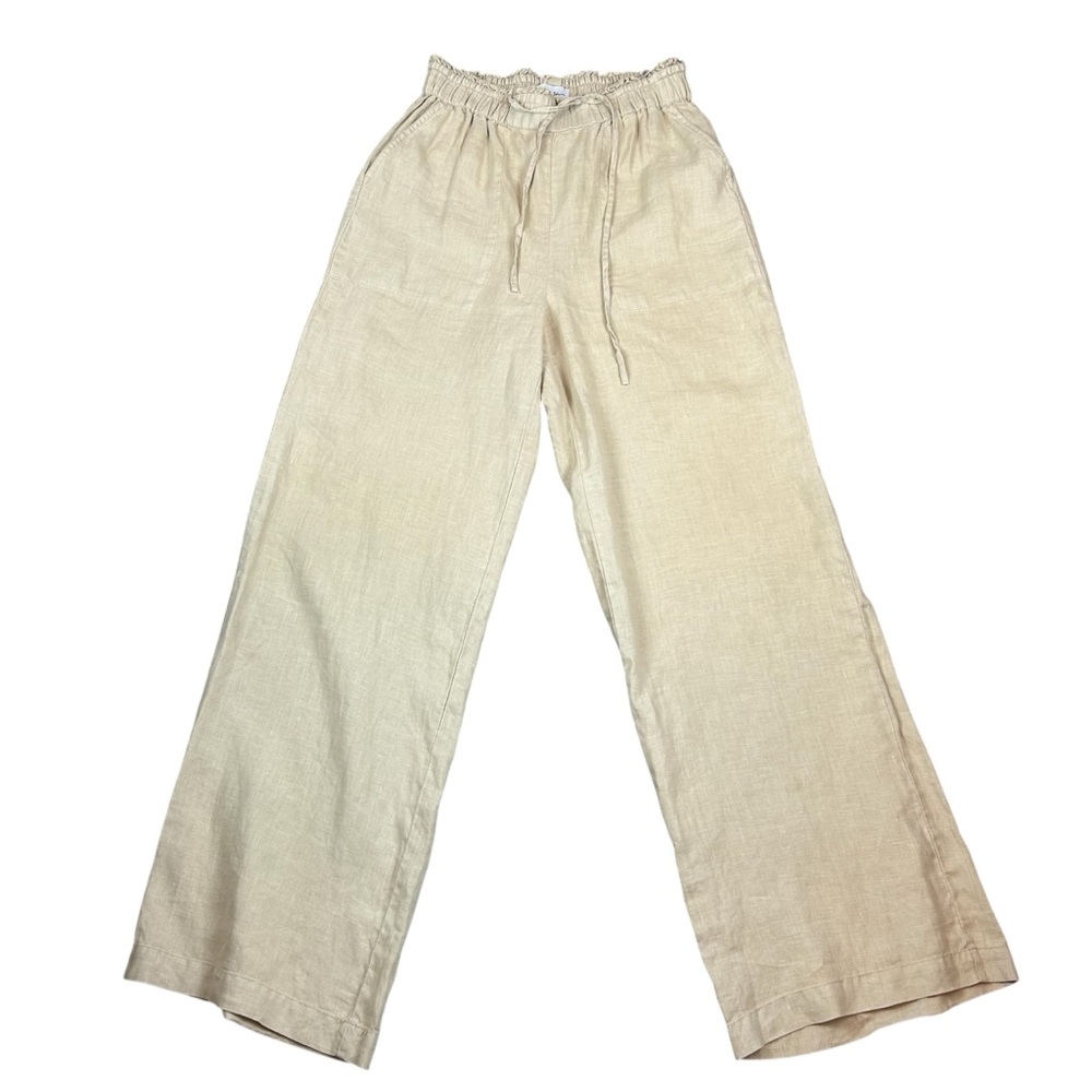 Michael Stars Jules High-Rise Wide Leg Linen Pants - Small - Picture 3 of 10